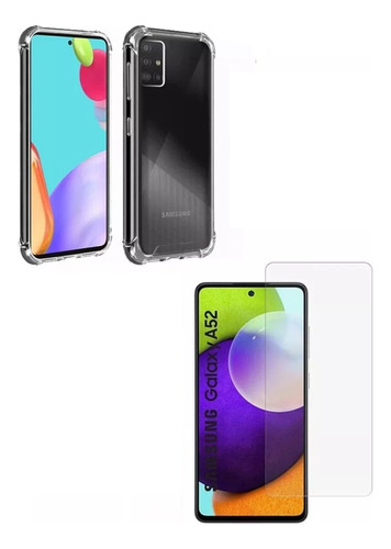 Funda Case Reforzada Mas Vidrio 9h Para Samsung Galaxy A52