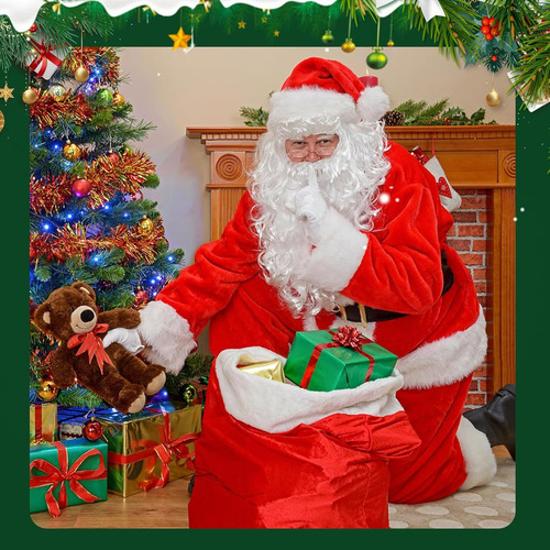 Nuevo Disfraz Navideño De Gorro Y Barba De Papá Noel For