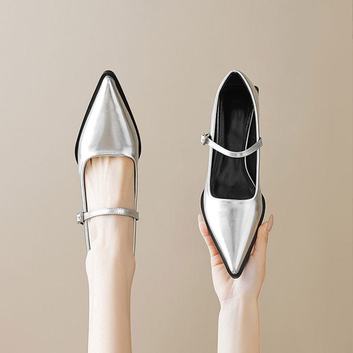 Zapatos De Vestir For Mujer Con Tacón Bajo Y Punta Fina