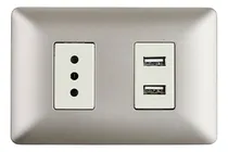 Comprar Enchufe Simple 10a + Toma Usb 220v Color Champagne