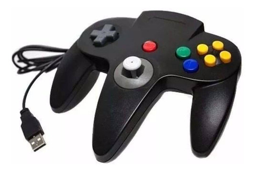 Controle Joystick Nintendo 64 Compatível Usb /pc Cinza