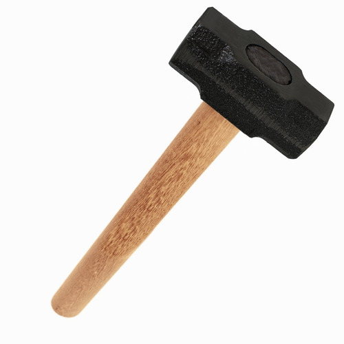 Marreta De Ferro Fundido 2 Kg Com Cabo De Madeira Resistente