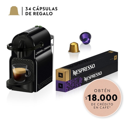 Pack Cafetera Inissia + 20 Cápsulas Nespresso