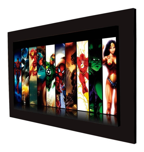 Cuadro 60x40cms Decorativo Superheroes + Envío Gratis