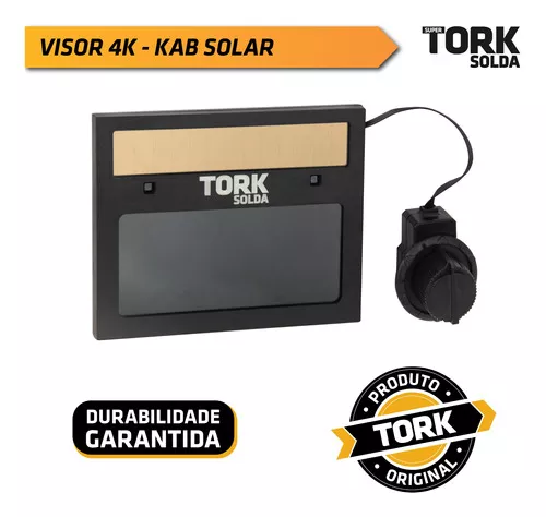 Visor Display Automático Mascara De Solda 4k Kab Solar Tork Cor Preto