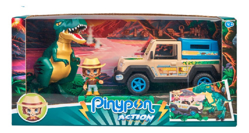 Pinypon Action Pick Up + Figura Dinosaurio T-rex . Magimundo