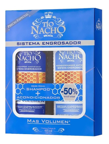 Tío Nacho® Pack Engrosador - Shampoo+acondicionador 415ml