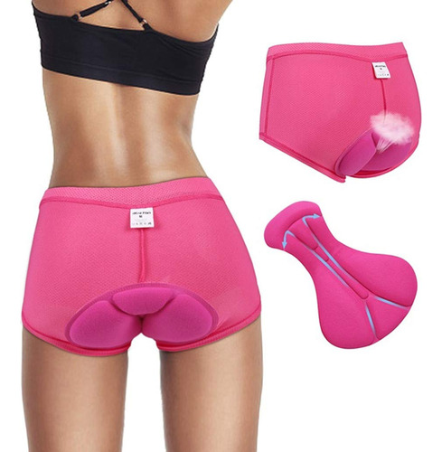 Pantalon Corto Ciclismo Para Mujer 3d Acolchado Gel Secado