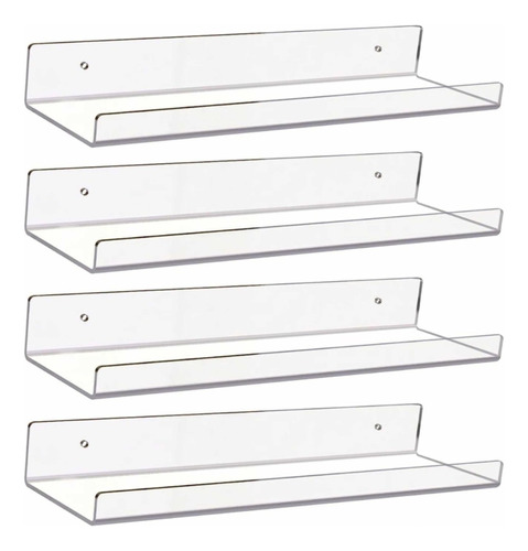 Estante Repisa De Pared En Acrílico Pack 4pcs Ancho 10cms