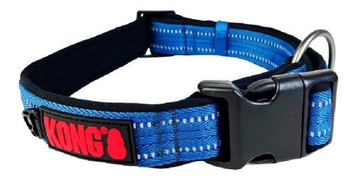 Coleira P/ Cachorro Kong Nylon Collar Azul Gg - 55 A 76cm