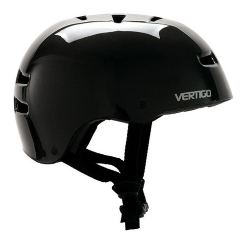 Imagen 2 de 2 de Casco de ciclismo, patinaje Vertigo VX negro brillo L