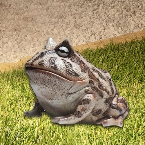 Figurina De Rana Resina Funnía De Adorno Portátil Gris