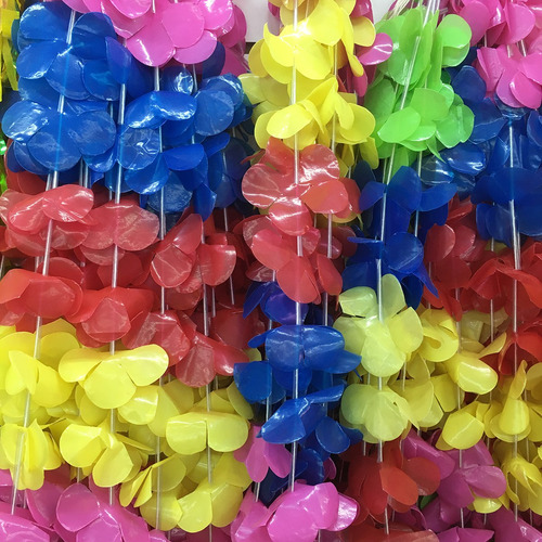 Colar Havaiano Pétalas Plástico Festa Imediato C/ 36un