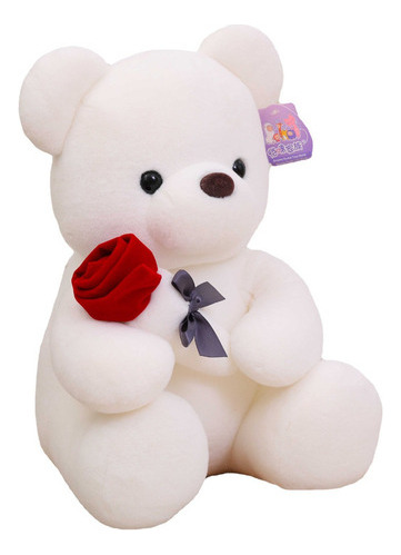 Lindo Oso Peluche Con Rosas, Muñeca, Regalo De San Valentín