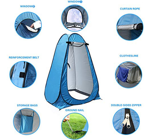Anngrowy Pop Up Carpa De Privacidad Carpa De Ducha Portátil