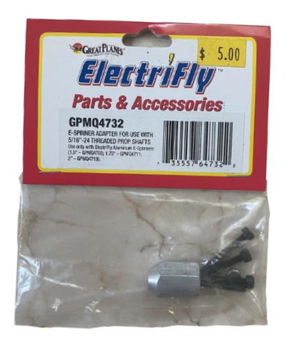 Electrifly Gpmq4732 E-spinner Adapter 