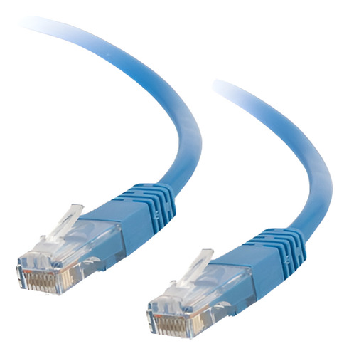 C2g 25ft Cat5e 350 Mhz Solid Patch Cable - Azul