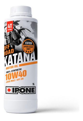 Aceite Sintético Moto Ipone Katana Off Road 10w40 1lts