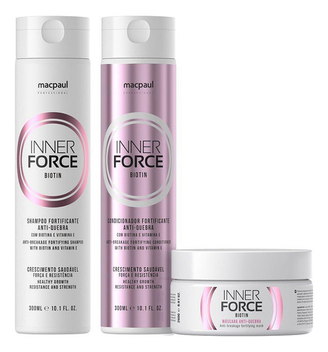 Kit Crescimento Capilar Macpaul Inner Force Biotin (3 Itens)