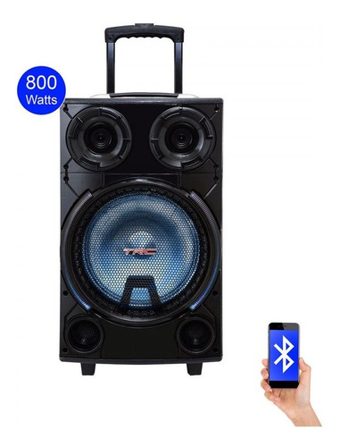 Alto-falante TRC Sound TRC 736 portátil com bluetooth preto 110V/240V 