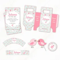 Comprar Pajaritos #1 Kit + Props Regalo -textos Editables O Personal