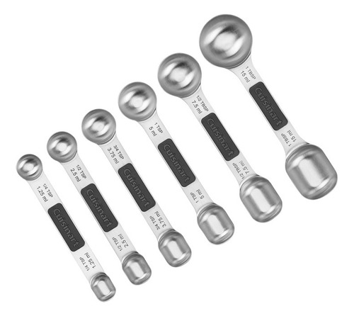 Cuisinart Set De 6 Cucharas Medidoras Magnéticas Para Cocina Color Plata