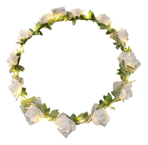 Corona De Flores Con Diadema De Flores Para Accesorios De