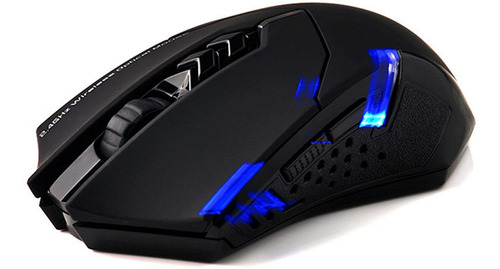 Mouse Inalambrico Silencioso 2.4g 2400dpi 7 Botones Negro