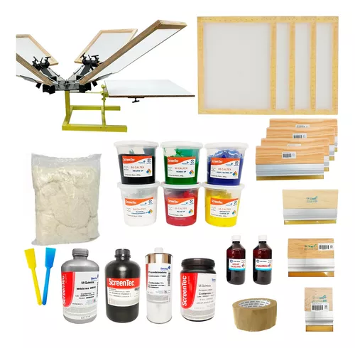 comprar Super Kit De Serigrafia Textil Con Pulpo De 4x1 