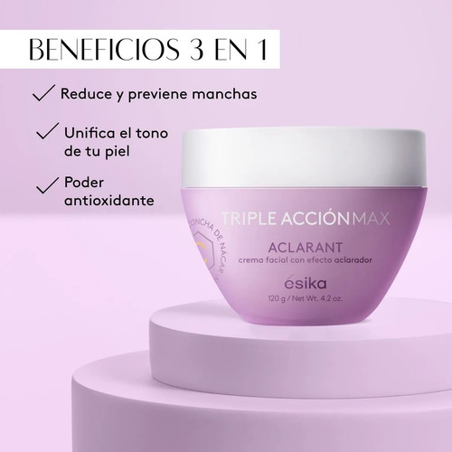 Esika - Triple Acción Max Crema Aclarant Efecto Aclarador Todo Tipo De Piel Día/noche