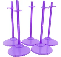 Comprar Kit 5 Suportes Roxo Para Boneca Barbie Susi * Pedestal