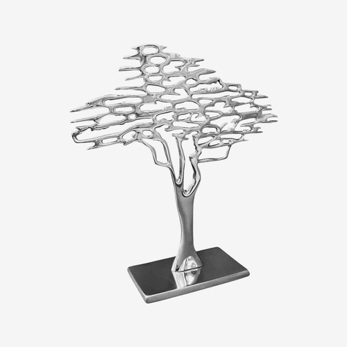 Adorno Árbol De La Vida Chico Simboliza Salud 29x27 Pewter