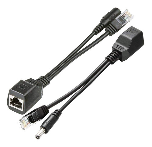 Par De Inyector Poe Splitter 12v Para Cámaras De Seguridad