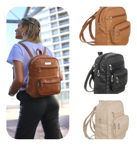 Mochila de cuero marron mujer hotsell