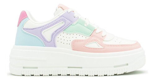 Tenis Para Mujer Moda Casuales Plataforma Urbano Multicolor