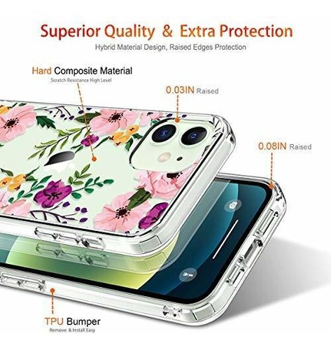 Rigida Para iPhone 12 Protector Pantalla Transparente Niña