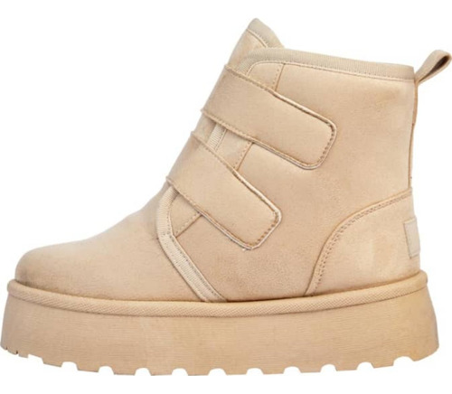 Bota Invernal Forro Peluche Mujer Pink By Price Shoes Beige