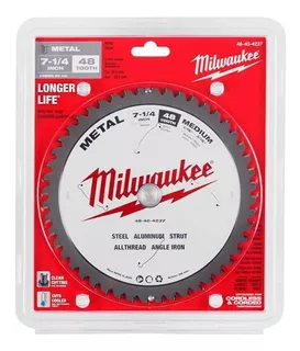 Disco Milwaukee De 7 ¼ PuLG Para Corte De Metal 48 Dientes