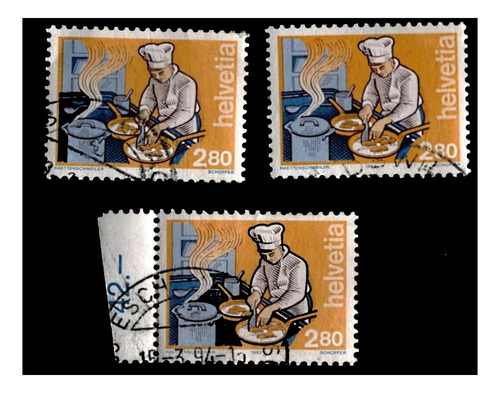 Sellos Postales Helvétia  Suiza  T 176  Cocinero