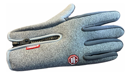 Guantes Neopreno Touch Celular Moto Bici Antideslizante Gris