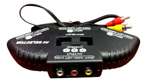 Splitter Rca Switch Audio Video 3 Entr 1 Salid Cable Rca 3x3