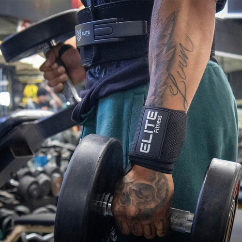 Soporte De Muñeca Para Gym | Muñequeras Resistentes Negro