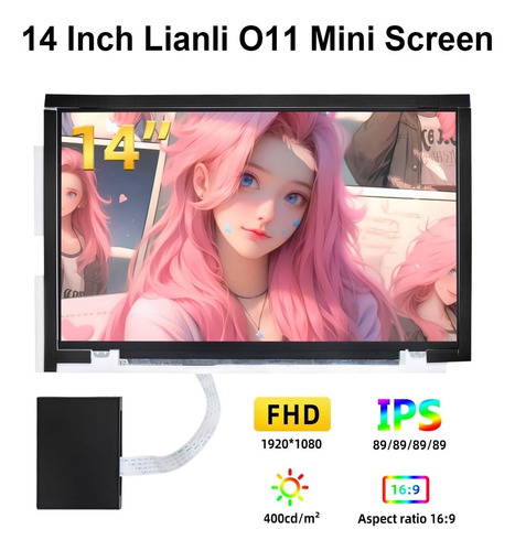 Pantalla Lcd Wisecocococo De 14 Pulgadas Para Lian Li O11 Mi