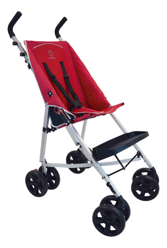 Silla Ruedas Aluminio Traslado Pediatrica Coche T/ Maclaren Rojo
