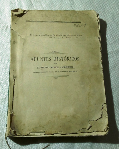 Libro: Apuntes Históricos Y Noticias Cronológicas Del Cuzco.