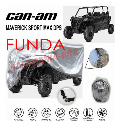 Funda Rzr Eua Broche + Ojillos Can-am Maverick Sport Max Dps