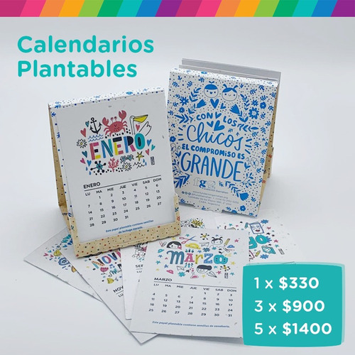 Calendario Plantable Kit X 5 - Fundación Garrahan