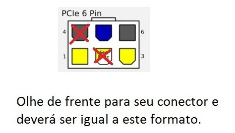 Cabo Para Fonte Modular 3 Hdd + 1 Floppy / 6 Pinos