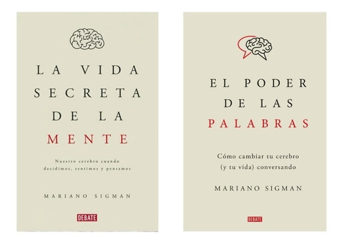 Vida Secreta Mente + Poder Palabras - Sigman 2 Libros Debate