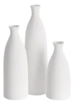 Comprar Juego 3 Floreros Decorativo Mesa Jarron Cerámica Para Hogar